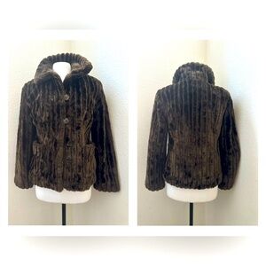 White Stag Brown Fur Coat/Jacket - Size S